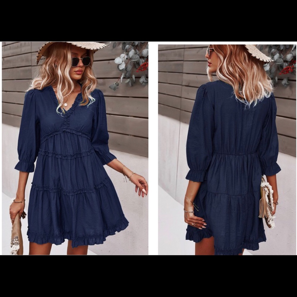 🌸 Cute Ruffle Dress – Dress It Up or Down! 🌸
